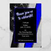 伝説は警察の引退パーティー 箔招待状 (裏面)