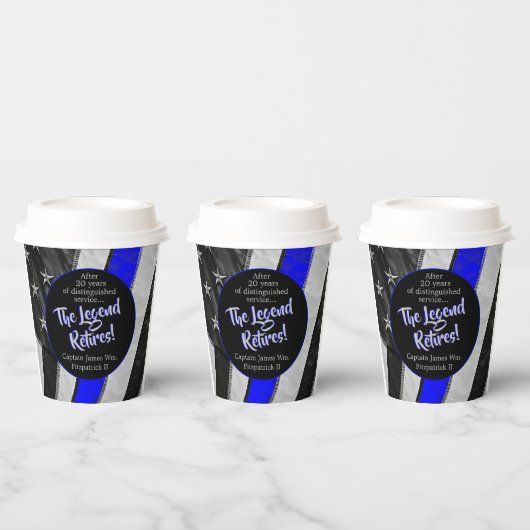 伝説は警察の引退パーティー 紙コップ (複数)