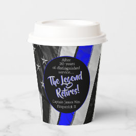 伝説は警察の引退パーティー 紙コップ