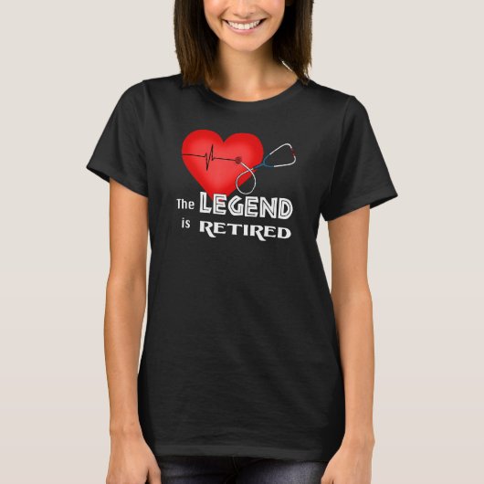 伝説は退職したナース退職者 Tシャツ (正面)