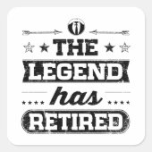 伝説は退職した スクエアシール (正面)