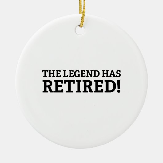 伝説は退職した セラミックオーナメント (正面)