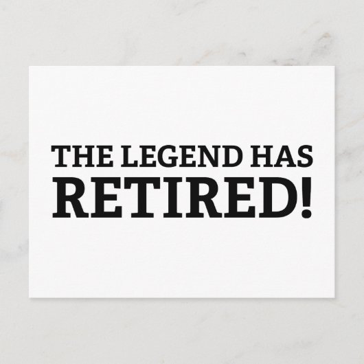 伝説は退職した ポストカード (正面)