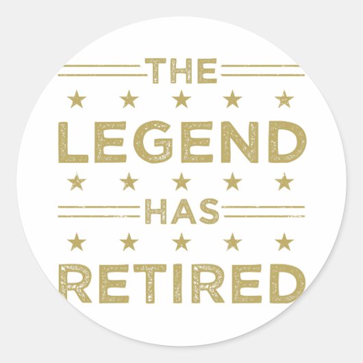 伝説は退職した ラウンドシール (正面)