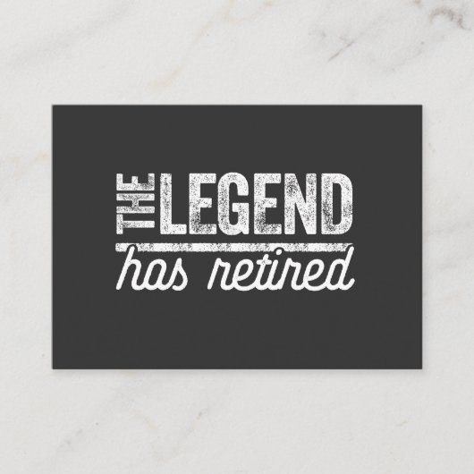伝説は退職した 名刺 (正面)