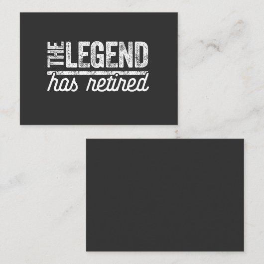 伝説は退職した 名刺 (正面/裏面)