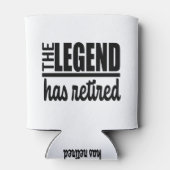 伝説は退職金退職したをおもしろい持つ 缶クーラー (裏面)