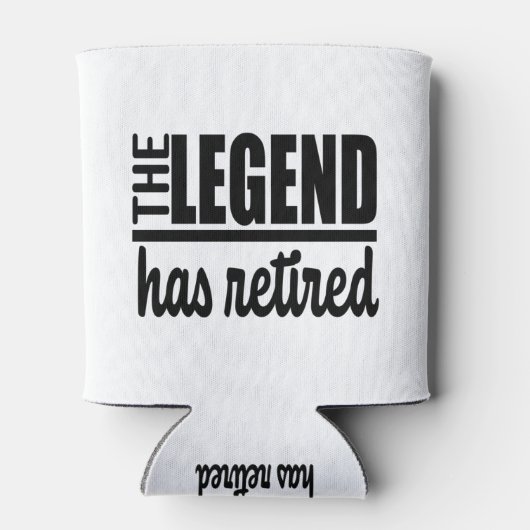 伝説は退職金退職したをおもしろい持つ 缶クーラー (裏面)