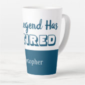 伝説は青退職した白の隠居者 カフェラテマグ (右アングル)