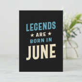 伝説は6月に生まれる - 6月生まれの誕生日 招待状 (スタンド正面)