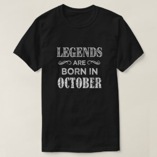 伝説は10月メンズワイシャツで生まれます Tシャツ