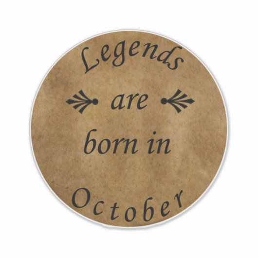 伝説は10月生まれの誕生日にある シール (正面)