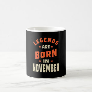 伝説は11生まれ月から11月の誕生日 コーヒーマグカップ