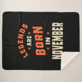 伝説は11生まれ月から11月の誕生日 シェルパブランケット (正面(横))