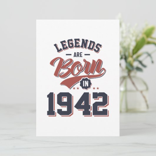 伝説は1942年の生まれ誕生日ギフトに含まれる サンキューカード (スタンド正面)