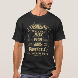 伝説は1945生まれ年7月77誕生日77Yeにあった Tシャツ