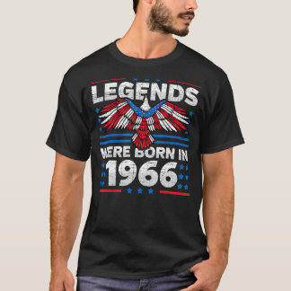 伝説は1966生まれ年の愛国的な誕生日 Tシャツ