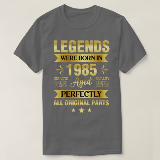 伝説は1985生まれ年の誕生日 Tシャツ (デザイン正面)
