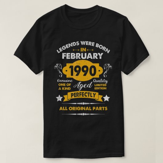 伝説は1990生まれ年2月31誕生日Gにあった Tシャツ (デザイン正面)