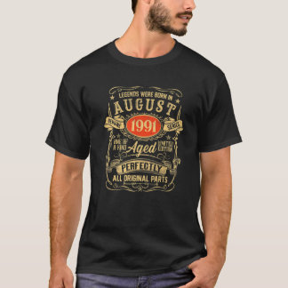 伝説は1991生まれ年の30歳の誕生日30で威厳があるあった Tシャツ