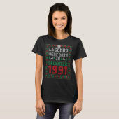 伝説は1991生まれ年12月31誕生日C Tシャツ (正面フル)