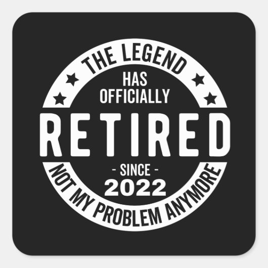 伝説は2022年退職した正式退職したに スクエアシール (正面)