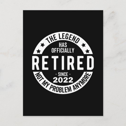 伝説は2022年退職した正式退職したに ポストカード (正面)