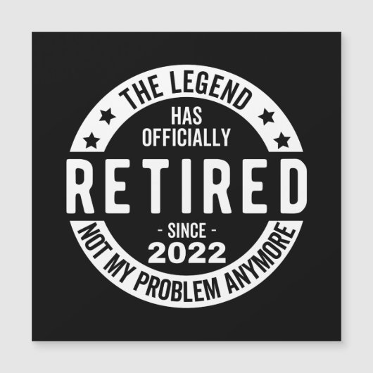 伝説は2022年退職した正式退職したに マグネット招待状 (正面)