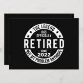 伝説は2022年退職した正式退職したに 案内状 (正面/裏面)