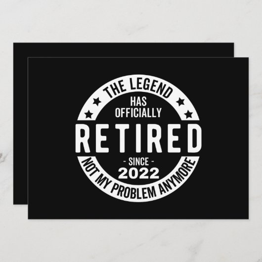 伝説は2022年退職した正式退職したに 案内状 (正面/裏面)