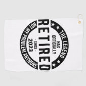 伝説は2023年退職したに公退職した式に ゴルフタオル (横)