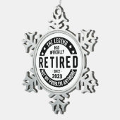 伝説は2023年退職したに公退職した式に スノーフレークピューターオーナメント (右)