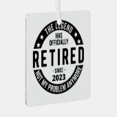 伝説は2023年退職したに公退職した式に メタルオーナメント (正面右)