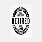 伝説は2023年退職したに公退職した式に メタルオーナメント (正面左)