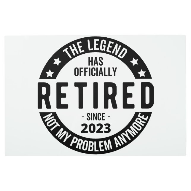 伝説は2023年退職したに公退職した式に メタルプリント (正面)