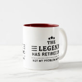 伝説は2023退職した年の私の問題ではない ツートーンマグカップ (正面右)