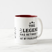 伝説は2024退職した私のプロブ引退ではない ツートーンマグカップ (正面右)
