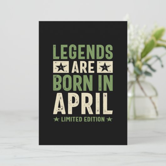 伝説は4月に生まれる - 4月生まれの誕生日 招待状 (スタンド正面)