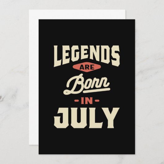 伝説は7生まれ月から7月の誕生日 サンキューカード (正面/裏面)