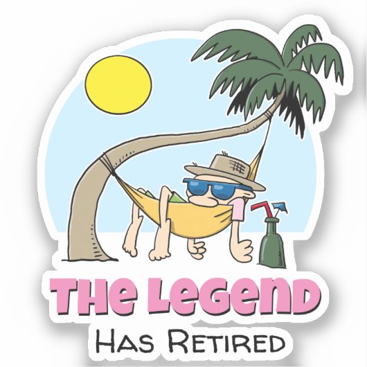 伝説はChill Hammockの退職した漫画おもしろいを持っている シール (正面)