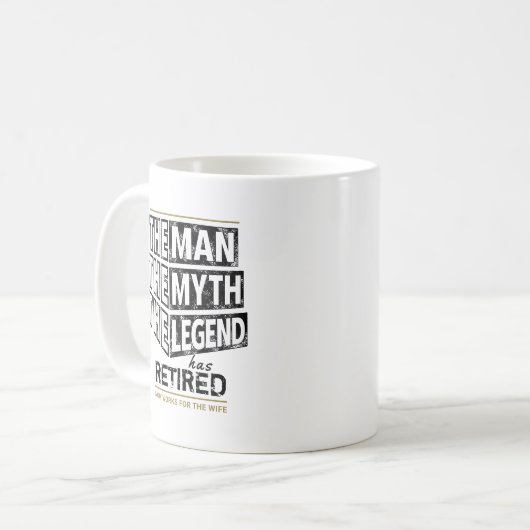 伝説カスタマイズの神話に登場する人退職した コーヒーマグカップ (正面左)