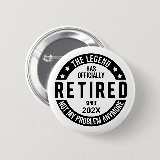 伝説カスタムが公式に発表された日退職した付 缶バッジ (正面&裏面)