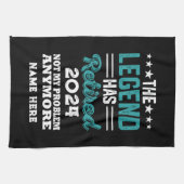 伝説パーソナライズされたが持つ引退退職した キッチンタオル (横)