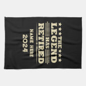 伝説パーソナライズされたが持つ引退退職した キッチンタオル (横)