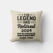 伝説パーソナライズされたが持つ引退退職した クッション (正面)