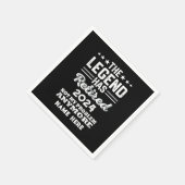 伝説パーソナライズされたが持つ引退退職した スタンダードカクテルナプキン (角)