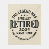 伝説パーソナライズされたが持つ引退退職した フリースブランケット (正面)