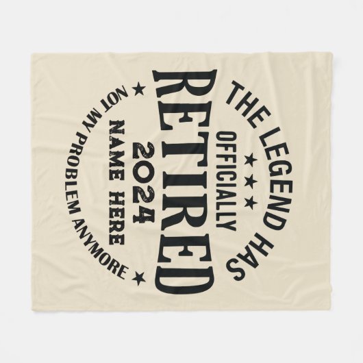 伝説パーソナライズされたが持つ引退退職した フリースブランケット (正面(横))