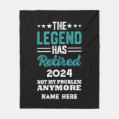 伝説パーソナライズされたが持つ引退退職した フリースブランケット (正面)