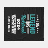 伝説パーソナライズされたが持つ引退退職した フリースブランケット (正面(横))